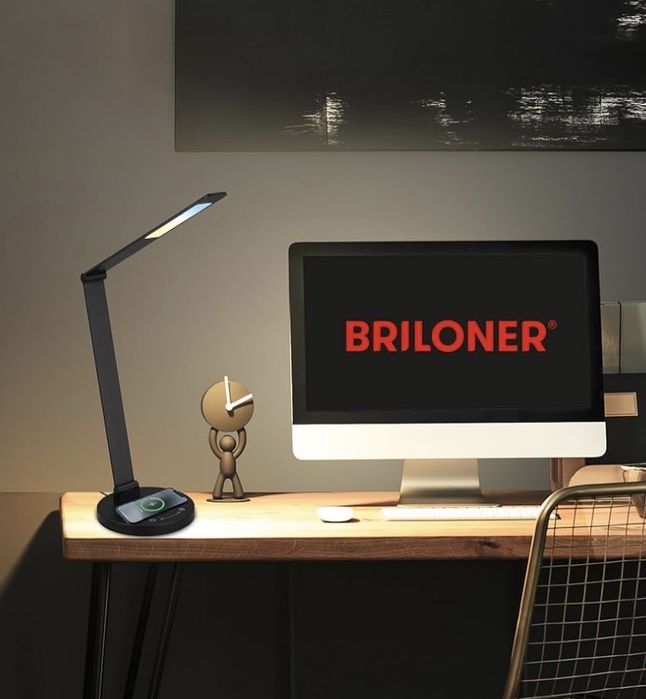 BRILONER - Lampă de birou LED cu zonă de încărcare