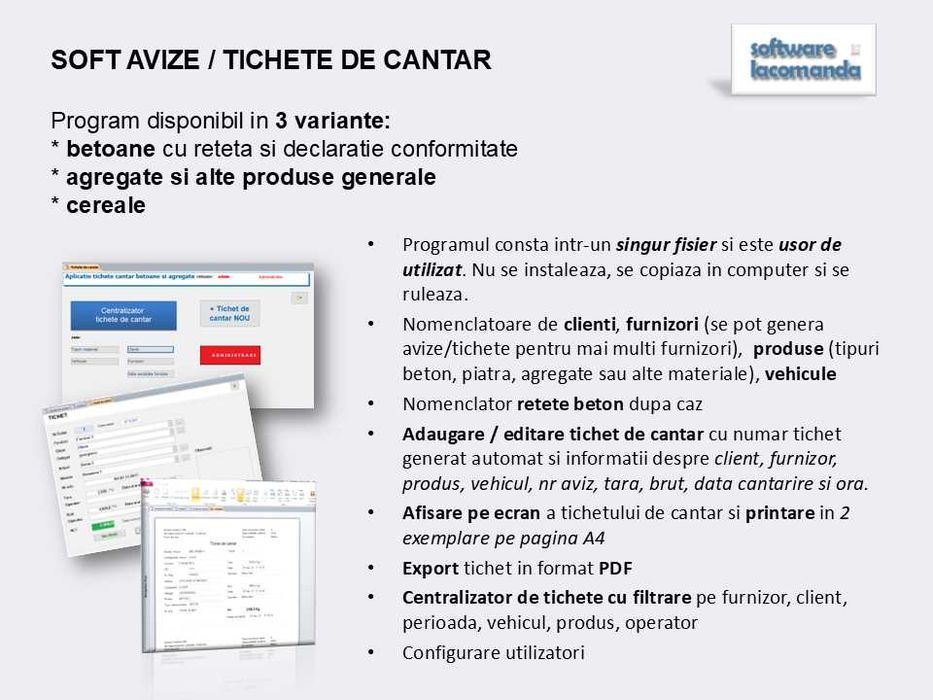 Aplicatii software la comanda,  baze de date personalizate in diverse domenii