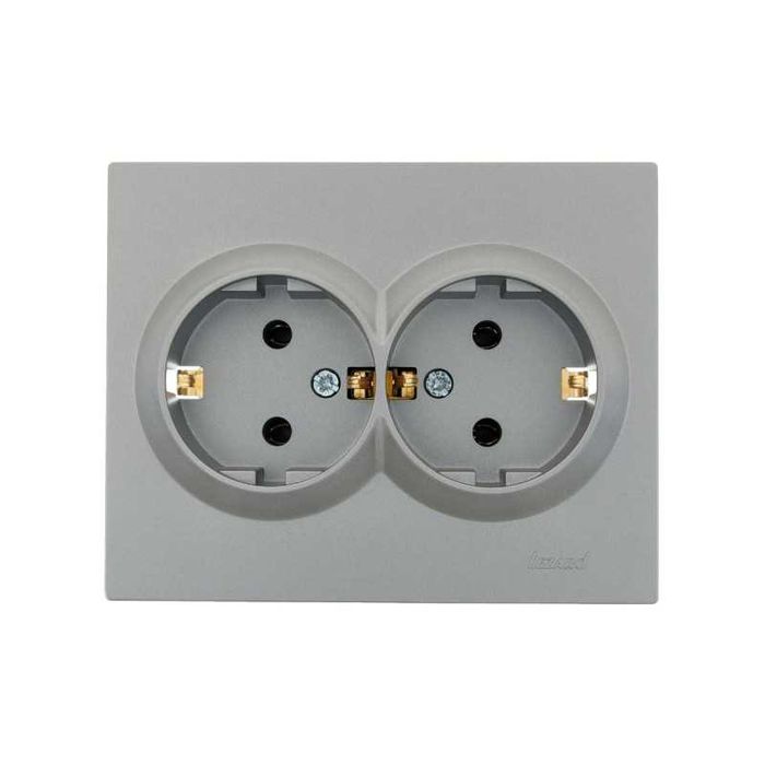 Розетки Выключатели Рамки Lezard серые! Широкий ассортимент! Доставка!