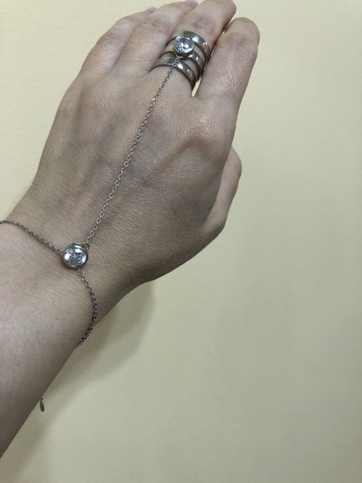 Серебряное браслет - кольцо