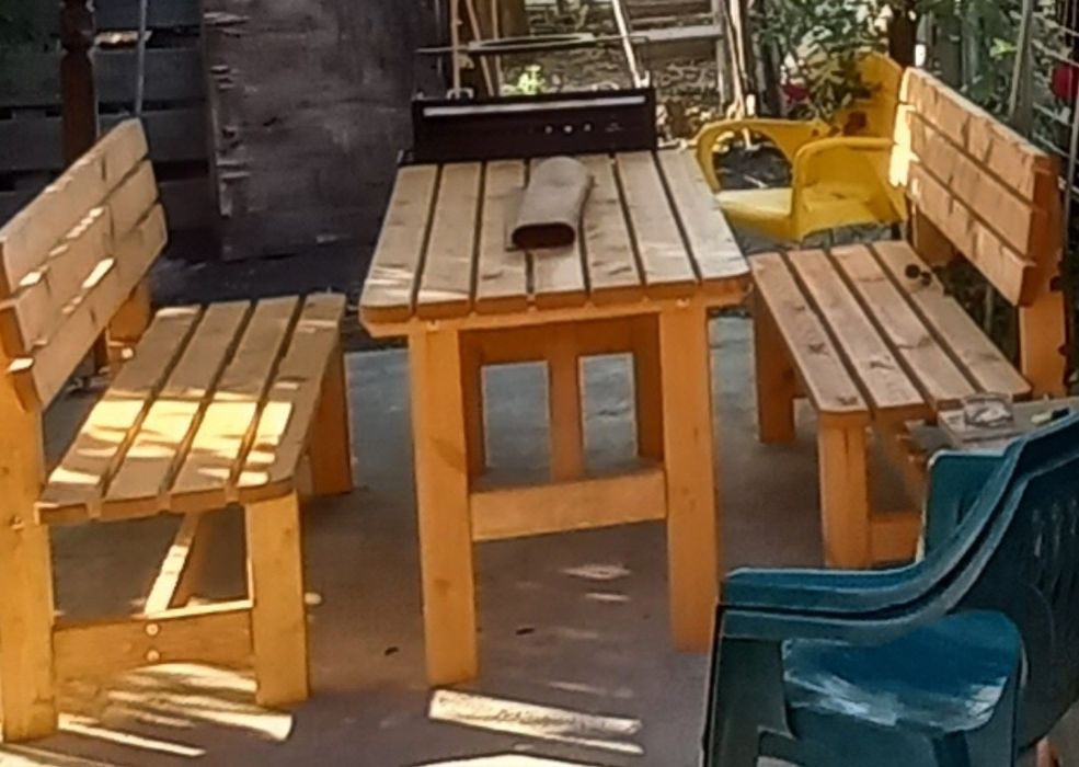 Set banca cu masa de gradina