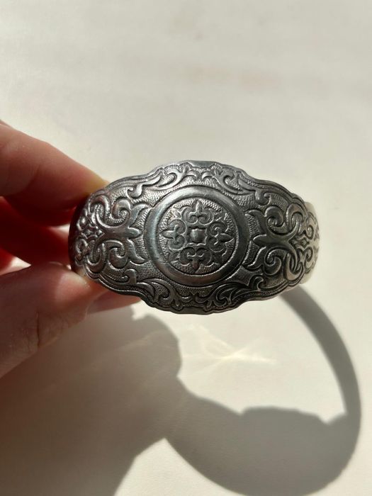 Серебряный казахский браслет