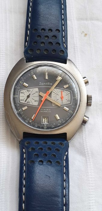 Винтидж швейцарски хронограф Zentra Valjoux 7734