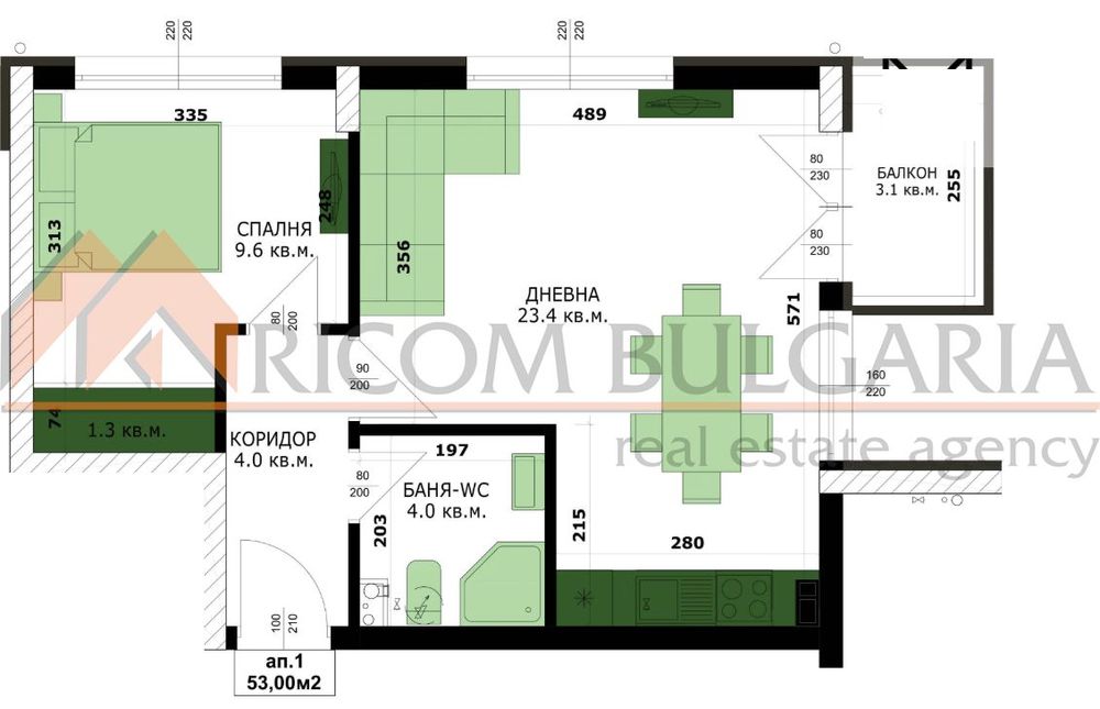 Продава се Двустаен апартамент в Варна, Кайсиева градина - 60 кв.м за 1334 €/кв.м - Снимка #2