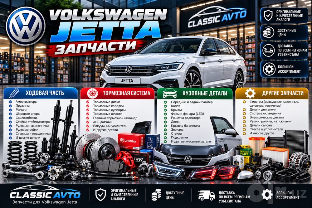 Запчасти Volkswagen Jetta | Ходовая, тормоза, кузов