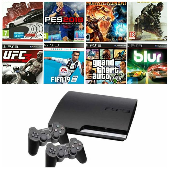 PlayStation 3 Slim 320GB (30та уйини бор) Джойстик 4та