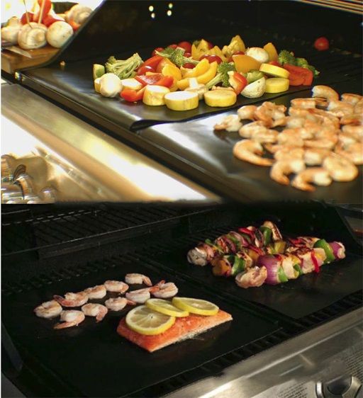 Подложка за скара барбекю тефлонова незалепваща 50х40см. многократна