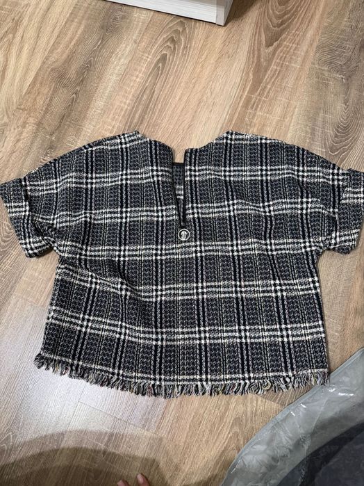 Блуза с къс ръкав zara
