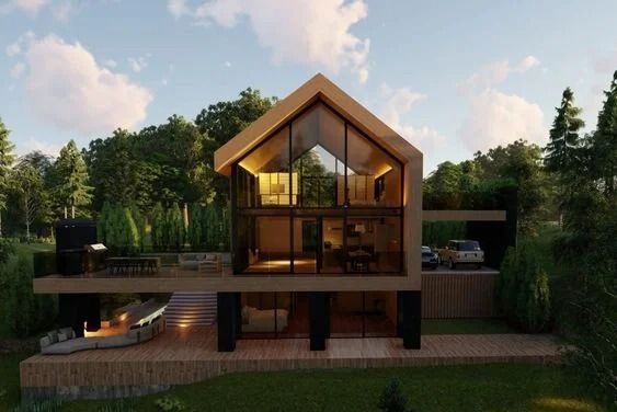 BarnHouse с просторной кухней-гостиной под ключ