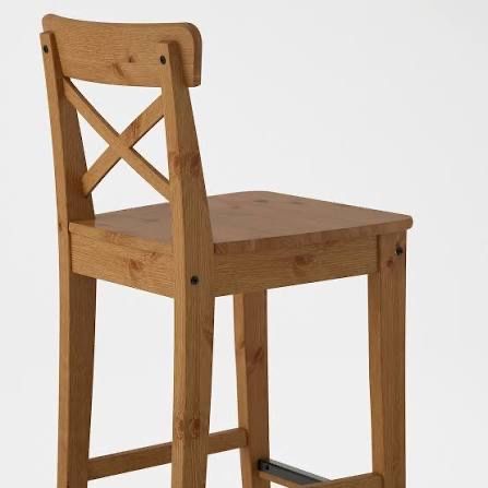 Стул барный IKEA INGOLF коричневый