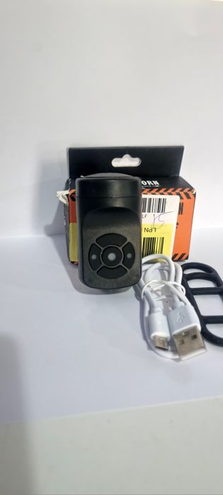 Звънец за велосипед, електрически, 120dB, водоустойчив, черен, 7.5x4.5