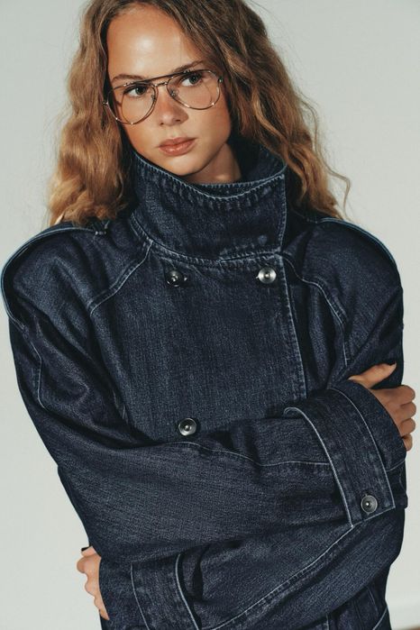 Geaca zara femei blug bumbac premium S