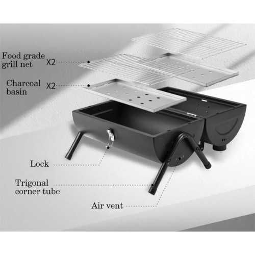 Скара барбекю - къмпинг Преносима