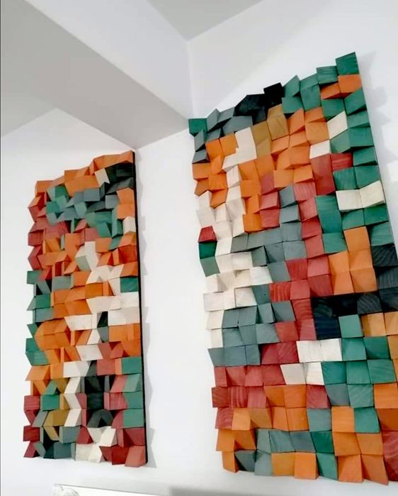 Дизайнерско пано за стена от дърво