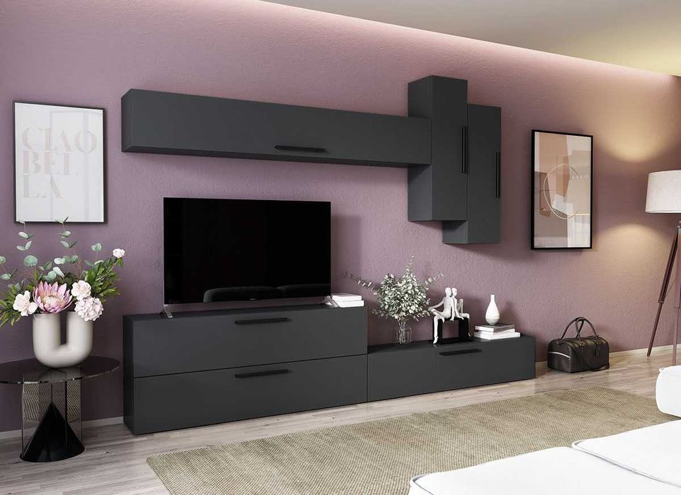 Living Pati 116 – Mobila Sufragerie Gri Antracit