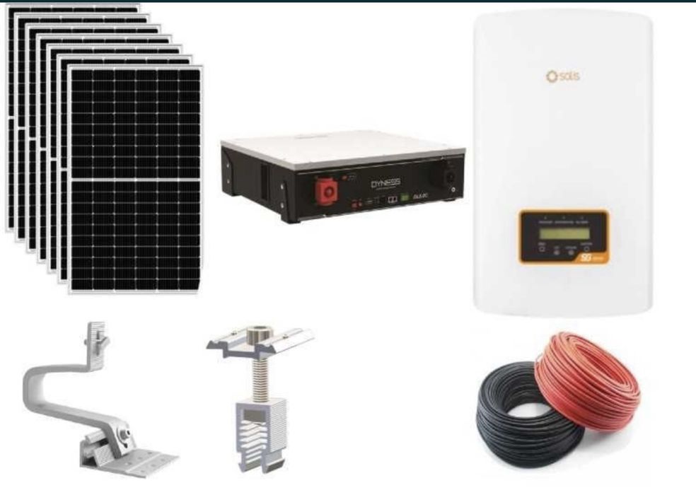 Sistem 8 kw complet cu baterie de stocare 5.12kw