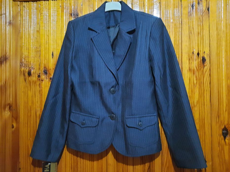 Синьо дамско сако