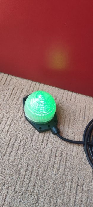 Lampa avertizare 24v verde alb