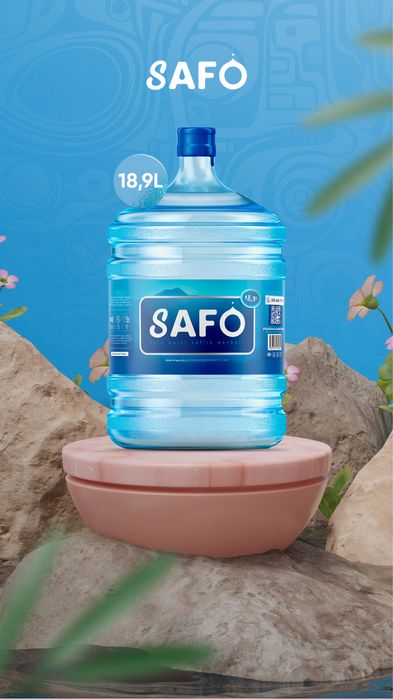 19 l minerallarga boyitilgan SafoWater. Uyingizga ham yetkazamiz