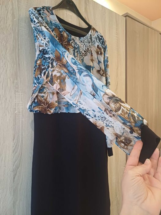 Черна рокля с пайети Л/ХЛ/р-р