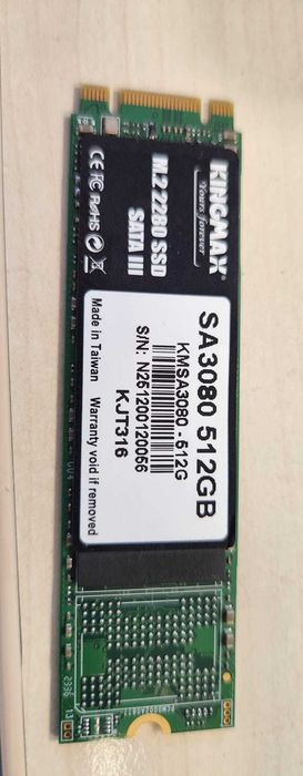 Solid-State Drive (SSD) Kingmax 512GB SA3080 M.2 2280 SSD SATA3