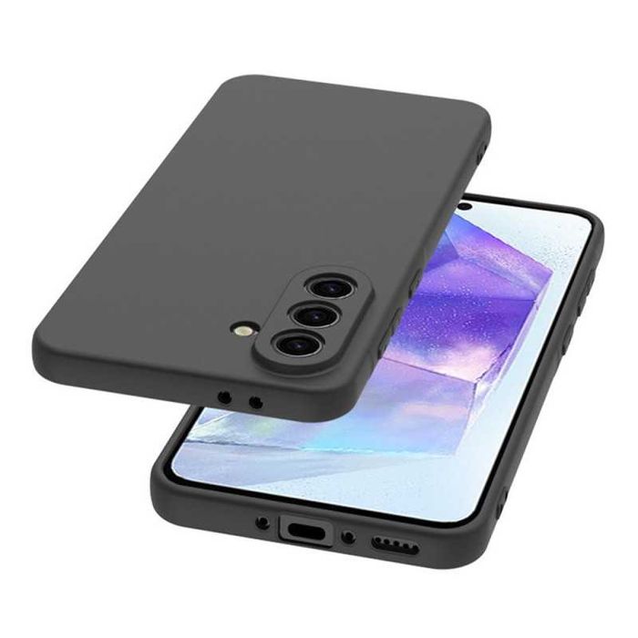 Samsung Galaxy A56 5G - Силиконов Черен Кейс Гръб MATT