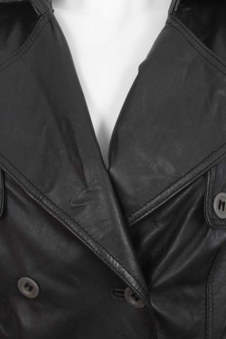 Дамско кожено манто Julia S Roma - черно, естествена кожа