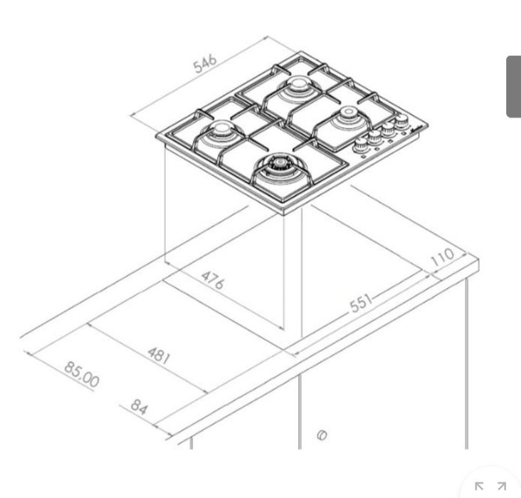 Газовая варочная панель