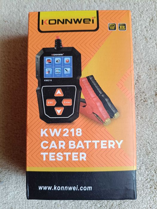 Tester Baterie Auto KONNWEI KW218 - 6/12V, 100-2000CCA, 2-220Ah - NOU
