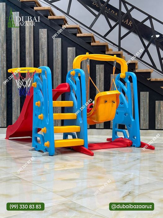 Качеля, баскетбол 3 в 1