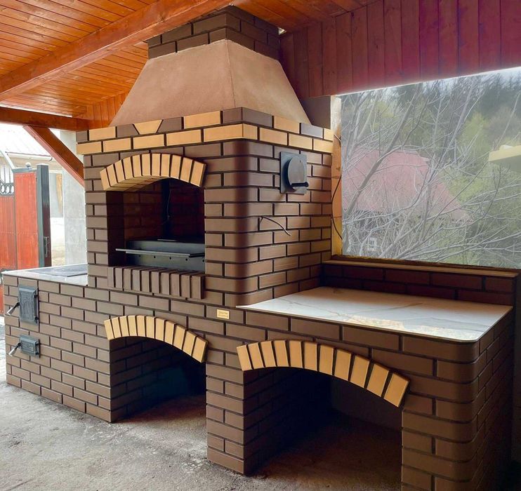 Cărămidă aparenta maro de zidărie - fațade, garduri, zidării aparente