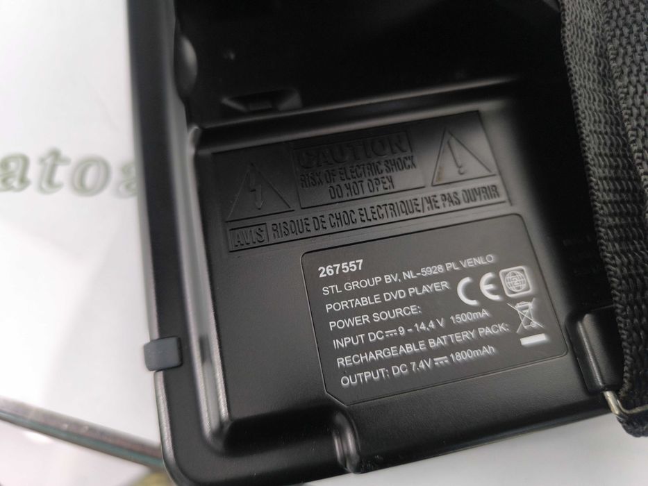 DVD player portabil ecran curea geanta alimentare auto baterie 1800mAh