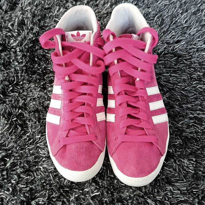 Дамски маратонки Adidas размер 37, естествена кожа велур в розов цвят