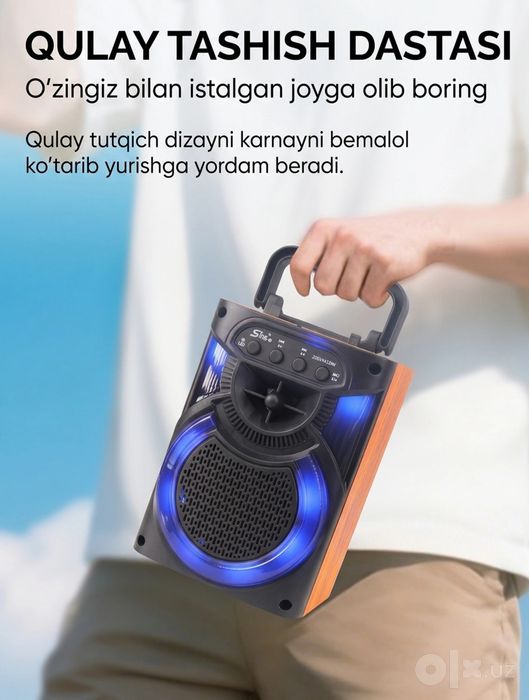 Продается колонка Bluetooth,беспроводная с микрофоном