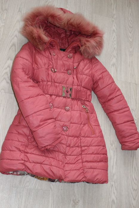 Пуховик на девочку зима 5-10 лет