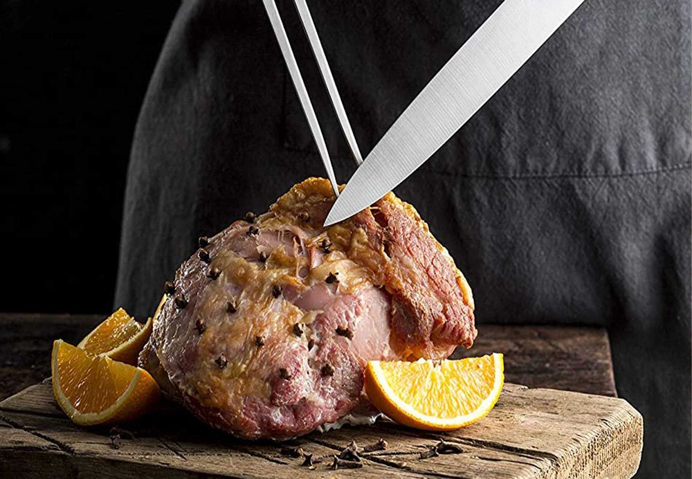 НОВ! Нож и вилица за транжиране на месо 34 см