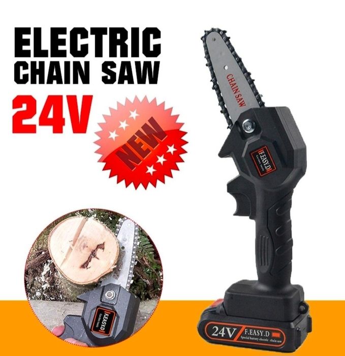 Доставка безплатная мини пила цепная аккумуляторная для сада