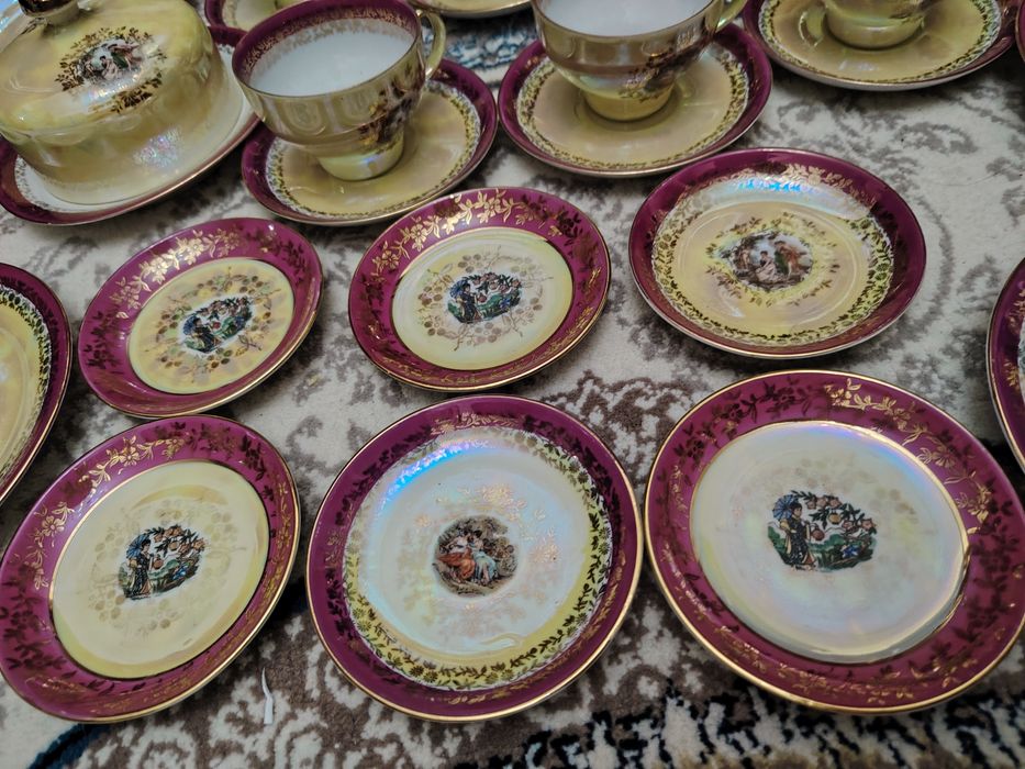 Винтажный Германский чайный сервиз Мадонна,