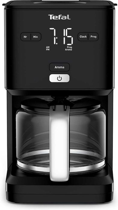 Smart'n'light Digital Филтърна кафемашина Tefal CM600810, 1.2л., Черна