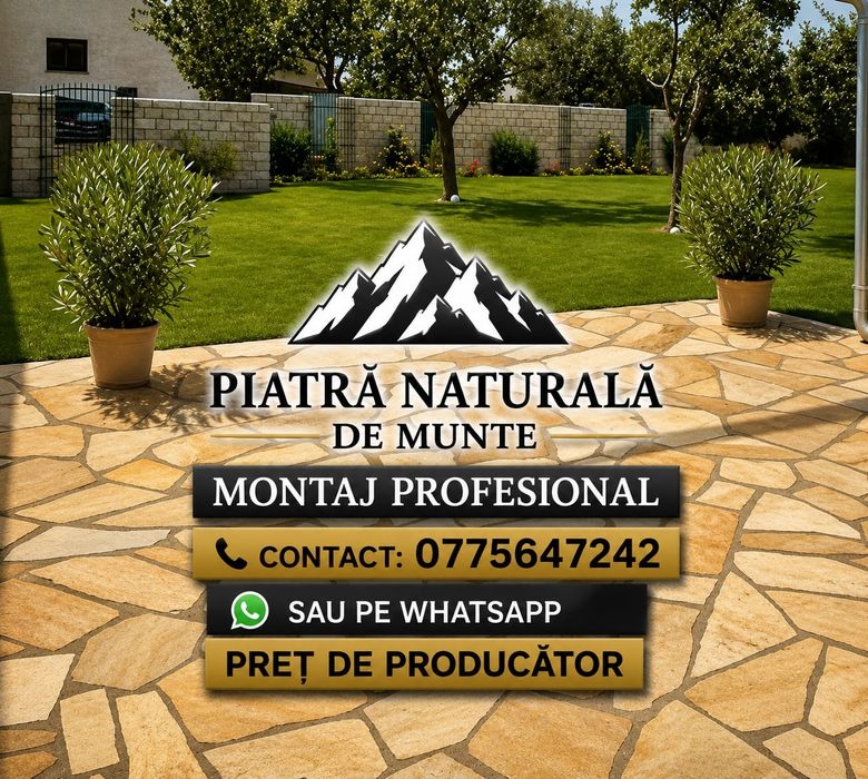 Piatra naturala de munte si montaj