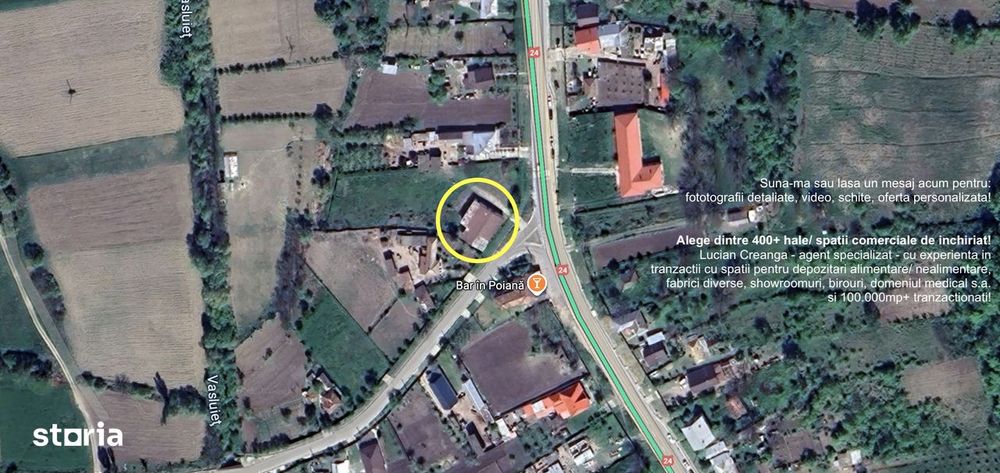 Spatiu comercial 500mp, intersectie, Poiana