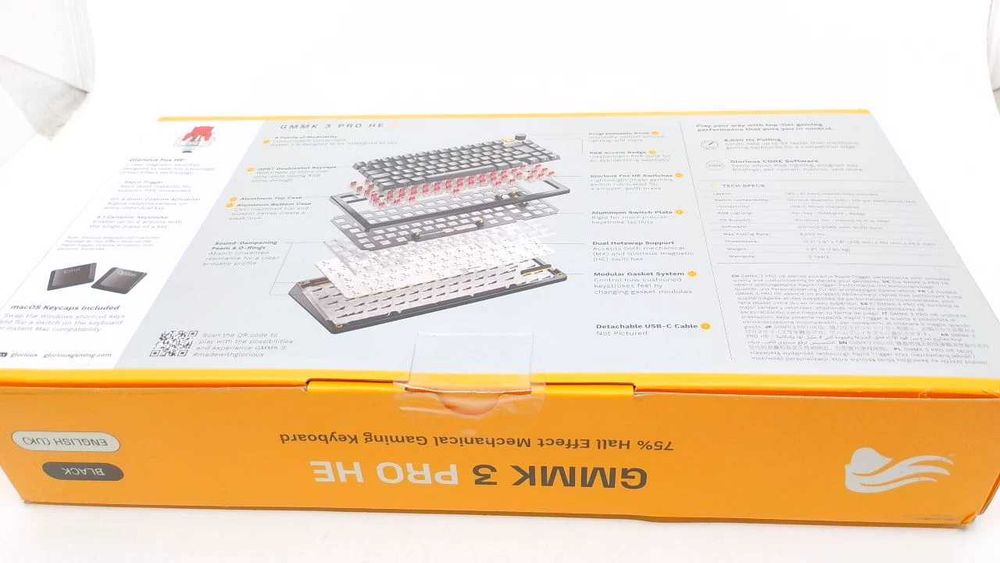 Glorious GMMK3 75% HE Prebuilt Wired ISO-UK Layout Геймърска клавиатура