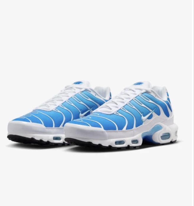 Nike Air TN BLUE AND WHITE. Мъжки Маратонки Бели със Светло-Синьо