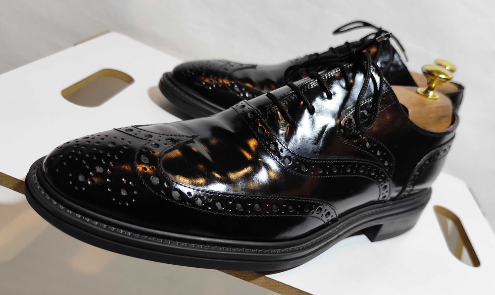 Pantofi oxford brogue41.5 42 lucrati manual Lavoratione Artigianale