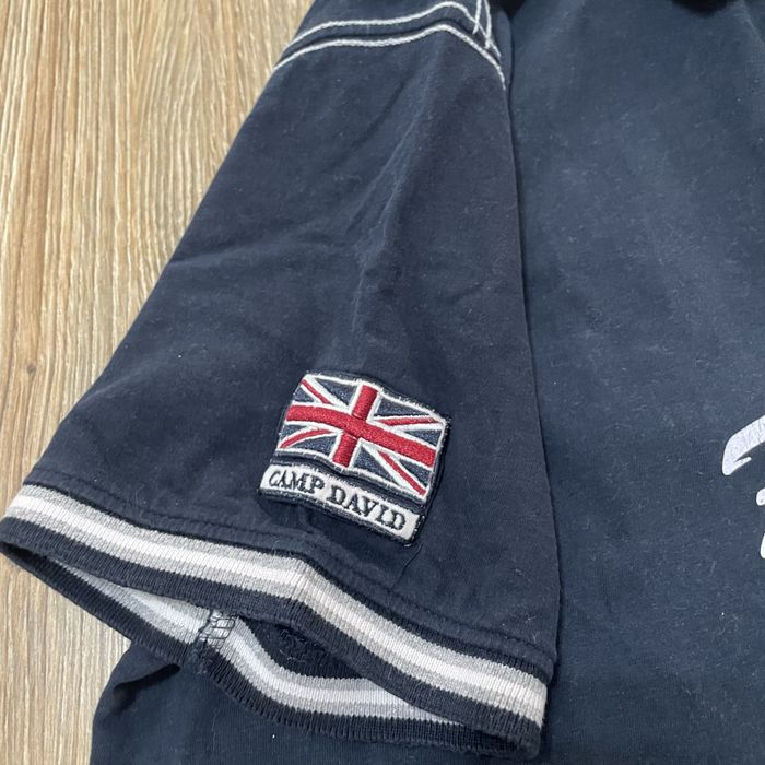 tricou polo Camp David, bărbați mărimea L albastru închis