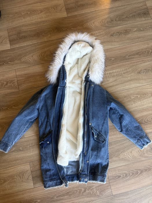 Geaca denim de iarna