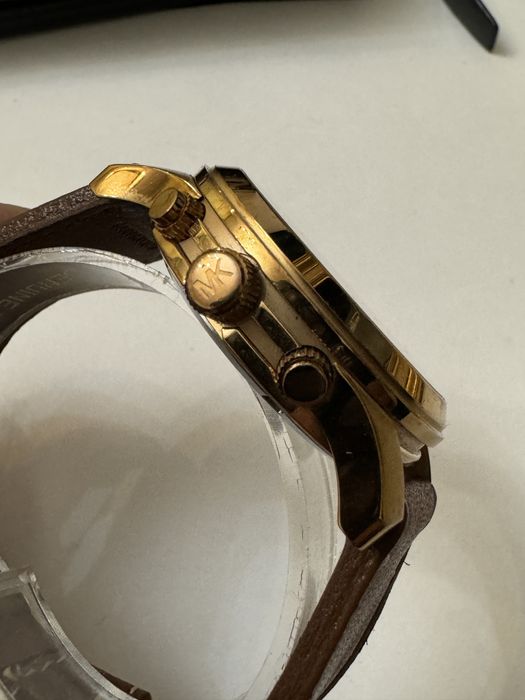 Ceas Michael Kors chronograph. Placat aur roz. Unisex