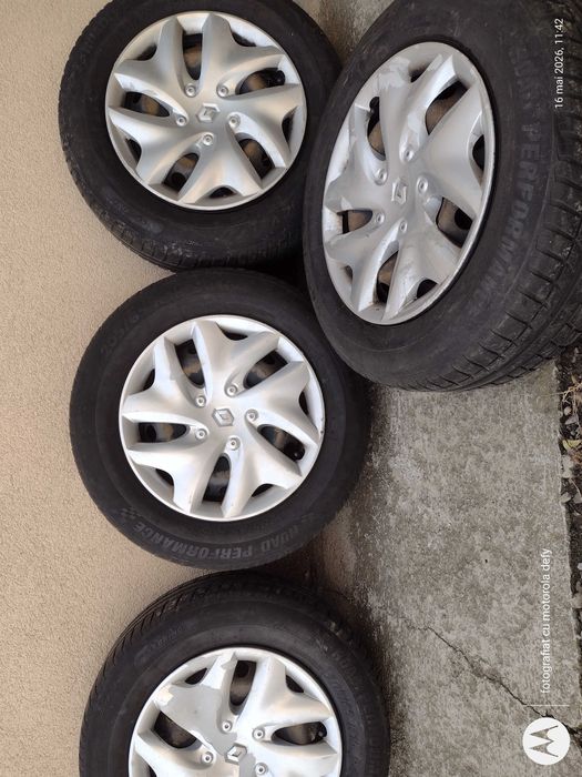 Roți vară Renault fluence 205/65/15 și roti jante tabla 4x100 r15