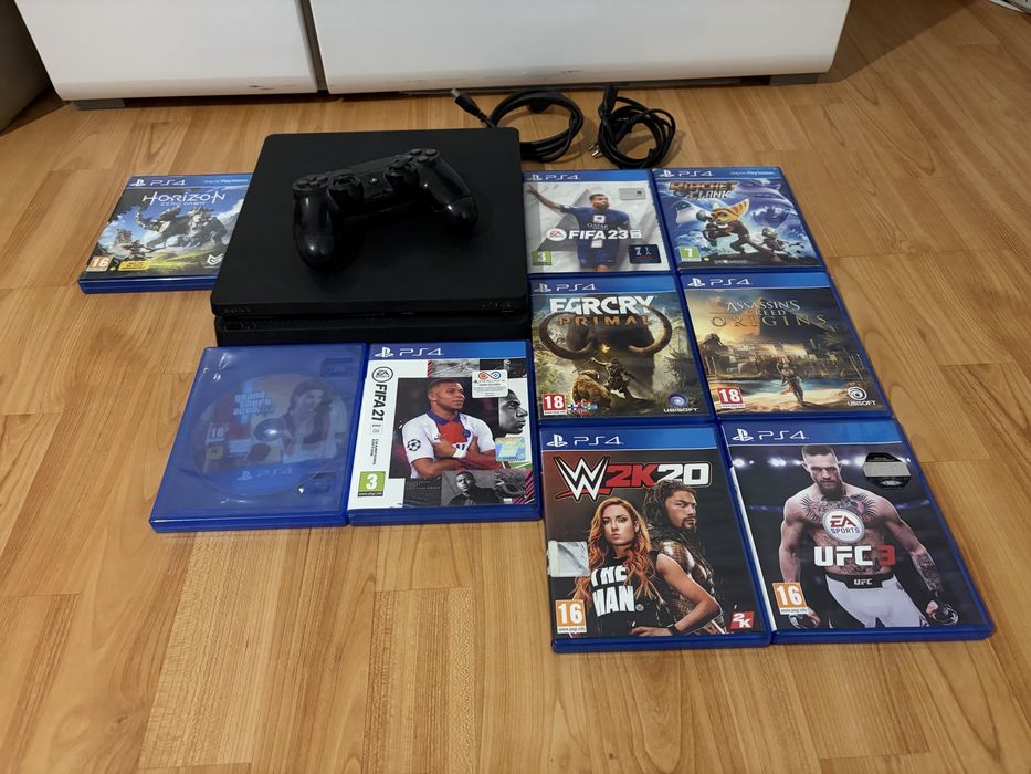 PlayStation PS 4 slim + controller + 9 jocuri