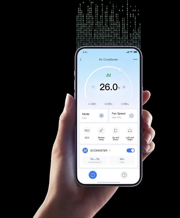 Кондиционер Midea Naomi Pro Ai Wi-Fi графит мощность 7\9\12\18\24 BTU